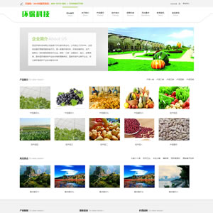 绿色环保科技网站模板 环保网站建设